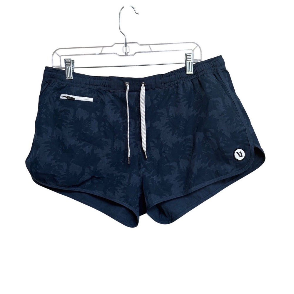 Vuori Clementine Shorts Navy Palm Shadow Floral Athletic Running Gym Shorts